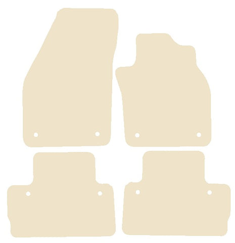 Volvo C30 Automatic 2007-2013 Beige Luxury Velour Tailored Car Mats NV HITECH