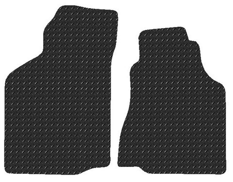 VW Caddy Van 1995-2004 Chequered Rubber Tailored Van Mats HITECH