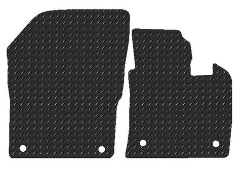 VW Caddy Van 2003-2015 Chequered Rubber Tailored Van Mats HITECH