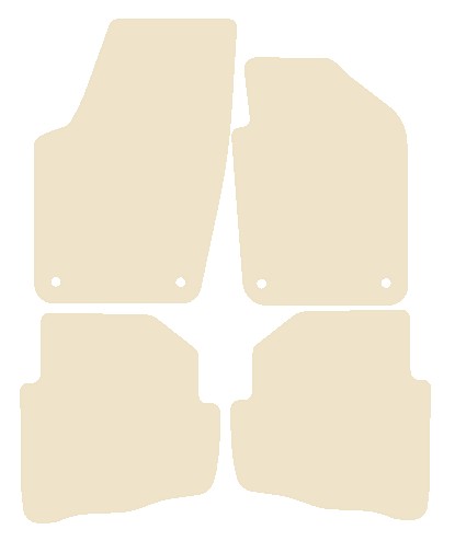 VW Fox 2006-2012 Beige Luxury Velour Tailored Car Mats NV HITECH