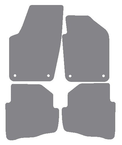 VW PRx 2006-2012 Grey Premium Carpet Tailored Car Mats NV HITECH