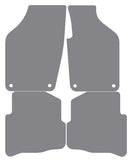 VW Polo 4 Round Fixings 2002-2009 Grey Premium Carpet Tailored Car Mats NV HITECH