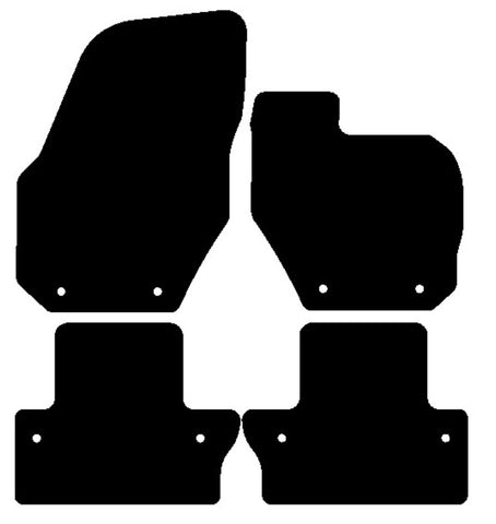 Volvo S60 Manual 2010-2018 Black Luxury Velour Tailored Car Mats NV HITECH