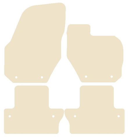 Volvo S60 Manual 2010-2018 Beige Luxury Velour Tailored Car Mats NV HITECH