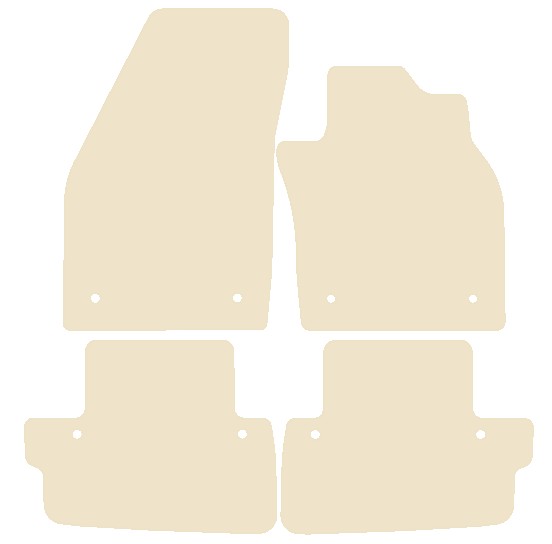 Volvo C70 Automatic 2006-2013 Beige Luxury Velour Tailored Car Mats NV HITECH