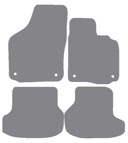 Volkswagen VW Golf Mk6 Cabriolet 2011 onwards Grey Premium Carpet Tailored Car Mats NV HITECH