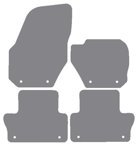 Volvo XC60 2008-2017 Grey Premium Carpet Tailored Car Mats NV HITECH