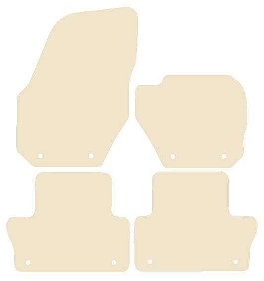 Volvo XC60 2008-2017 Beige Luxury Velour Tailored Car Mats NV HITECH