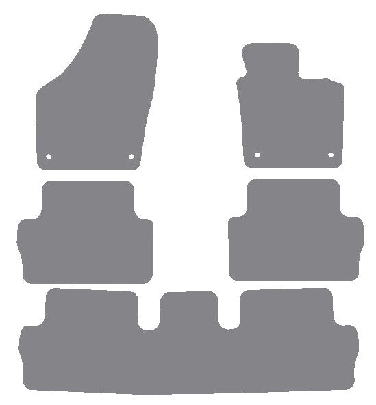 VW Sharan 2010 onwards Grey Premium Carpet Tailored Car Mats NV HITECH