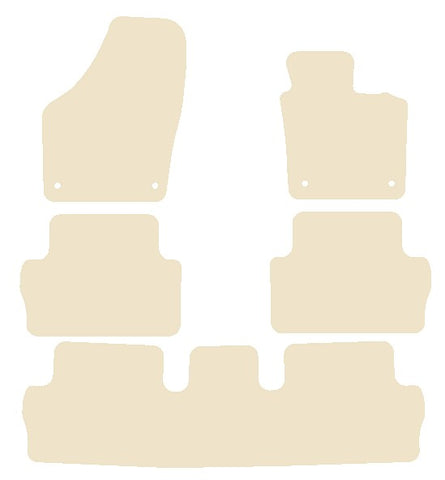 VW Sharan 2010 onwards Beige Luxury Velour Tailored Car Mats NV HITECH