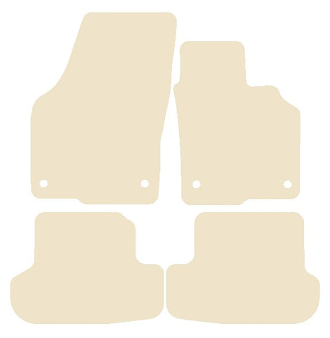VW Beetle 2011-2019 Beige Luxury Velour Tailored Car Mats NV HITECH