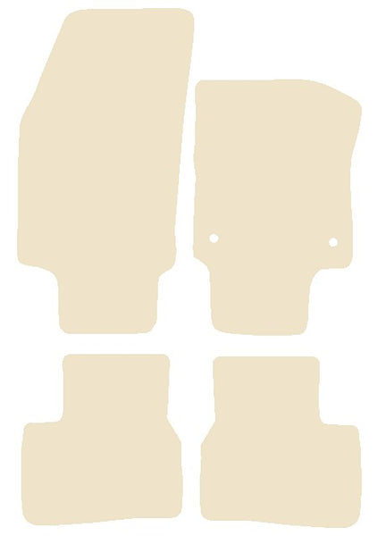 VW UP 2011 onwards Beige Luxury Velour Tailored Car Mats NV HITECH