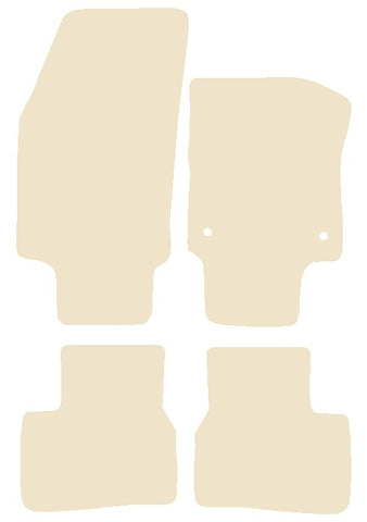 VW UP 2011 onwards Beige Luxury Velour Tailored Car Mats NV HITECH