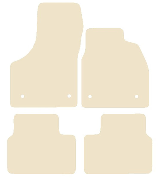 Vauxhall Meriva 2010-2017 Beige Luxury Velour Tailored Car Mats NV HITECH