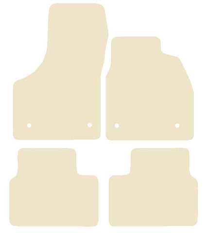 Vauxhall Meriva 2010-2017 Beige Luxury Velour Tailored Car Mats NV HITECH