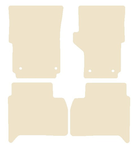 VW Amarok 2011 onwards Beige Luxury Velour Tailored Car Mats NV HITECH
