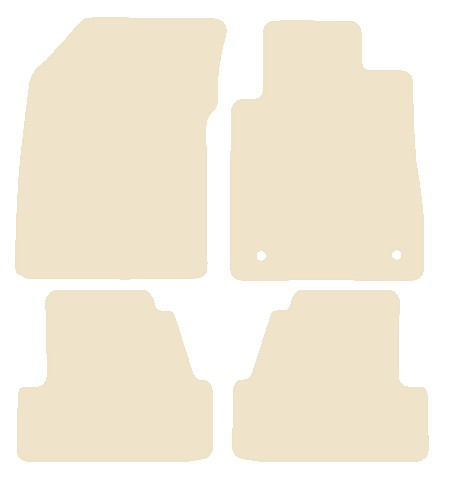 Vauxhall Mokka 2012-2020 Beige Luxury Velour Tailored Car Mats NV HITECH
