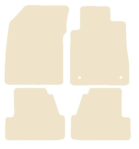 Vauxhall Mokka 2012-2020 Beige Luxury Velour Tailored Car Mats NV HITECH