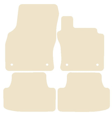 VW Golf Mk7 2012-2020 Beige Luxury Velour Tailored Car Mats NV HITECH