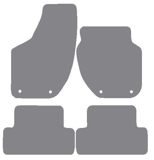 Volvo V40 2012 onwards Grey Premium Carpet Tailored Car Mats NV HITECH