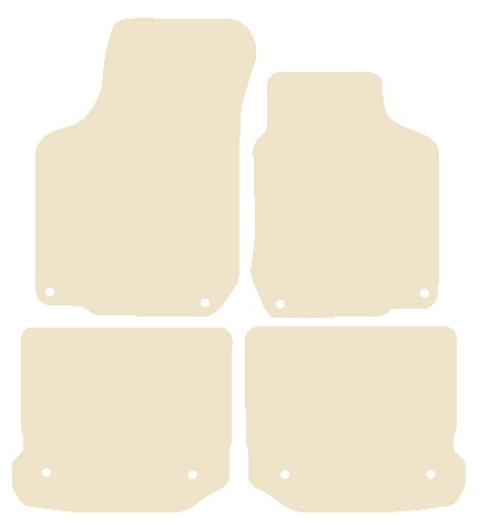 Volkswagen VW  Golf Mk4 Anniversary 1997-2004 Beige Luxury Velour Tailored Car Mats NV HITECH
