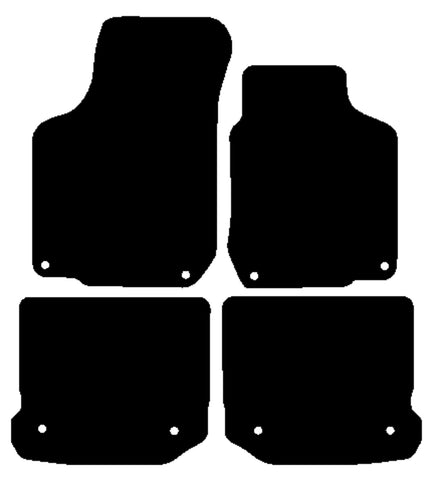 Volkswagen VW  Golf Mk4 Anniversary 1997-2004 Black Luxury Velour Tailored Car Mats NV HITECH