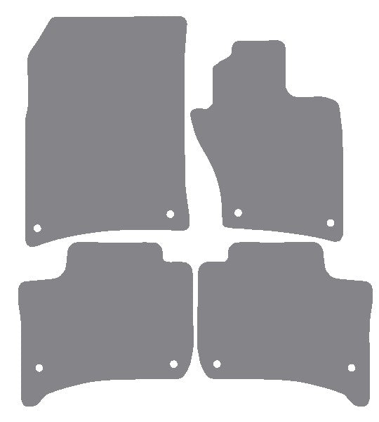 VW Touareg (2nd Gen) 2010-2018 Grey Premium Carpet Tailored Car Mats NV HITECH