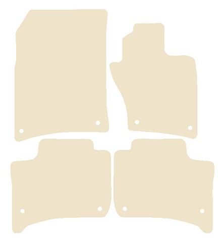 VW Touareg (2nd Gen) 2010-2018 Beige Luxury Velour Tailored Car Mats NV HITECH