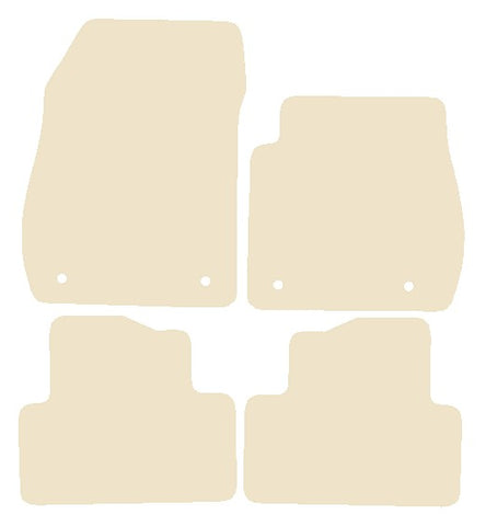 Vauxhall Zafira C Tourer 2011 onwards Beige Luxury Velour Tailored Car Mats NV HITECH