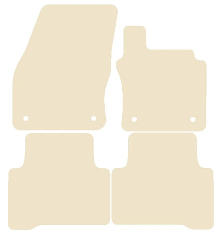 VW Touran 2015 onwards Beige Luxury Velour Tailored Car Mats NV HITECH