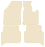 VW Touran (Round Fixings) 2007-2015 Beige Luxury Velour Tailored Car Mats NV HITECH