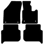 VW Touran (Round Fixings) 2007-2015 Black Premium Carpet Tailored Car Mats NV HITECH