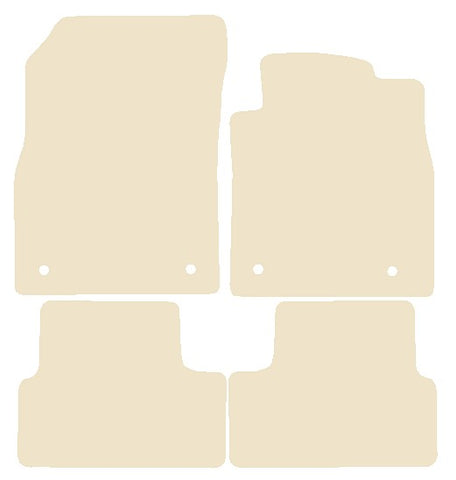 Vauxhall Cascada 2013 onwards Beige Luxury Velour Tailored Car Mats NV HITECH