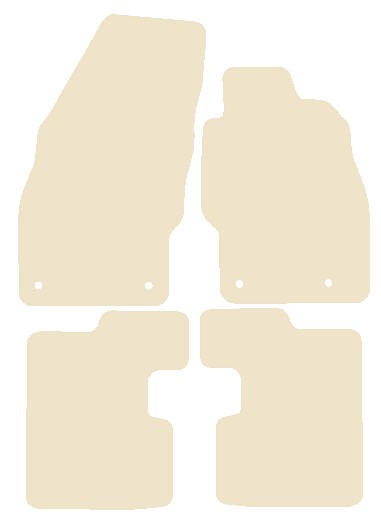 Vauxhall Corsa 2014-2019 Beige Luxury Velour Tailored Car Mats NV HITECH