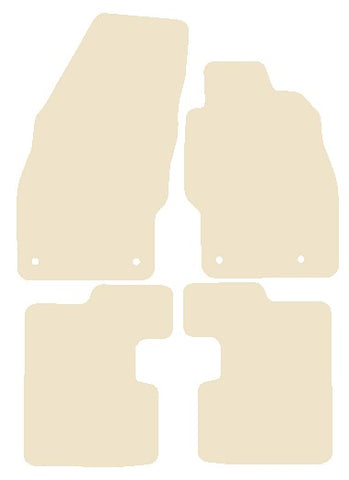 Vauxhall Corsa 2014-2019 Beige Luxury Velour Tailored Car Mats NV HITECH