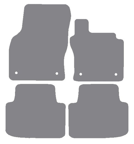 VW Passat 2015 onwards Grey Premium Carpet Tailored Car Mats NV HITECH