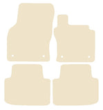 VW Passat 2015 onwards Beige Luxury Velour Tailored Car Mats NV HITECH