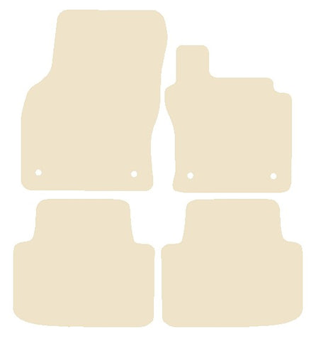 VW Passat 2015 onwards Beige Luxury Velour Tailored Car Mats NV HITECH
