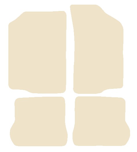 VW Scirocco 1982-1992 Beige Luxury Velour Tailored Car Mats NV HITECH