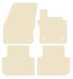 VW Tiguan 2016 onwards Beige Luxury Velour Tailored Car Mats NV HITECH