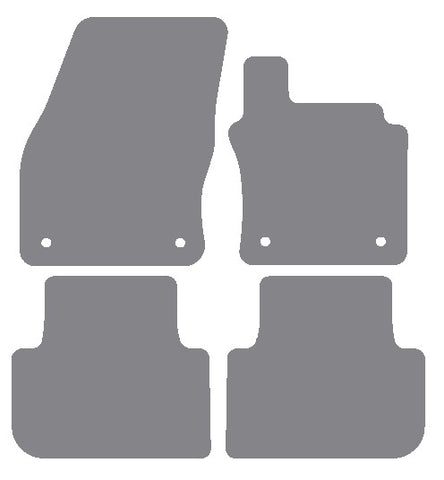 VW Tiguan 2016 onwards Grey Premium Carpet Tailored Car Mats NV HITECH