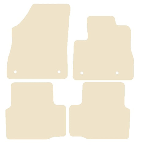 Vauxhall Astra Mk7 2015-2021 Beige Luxury Velour Tailored Car Mats NV HITECH