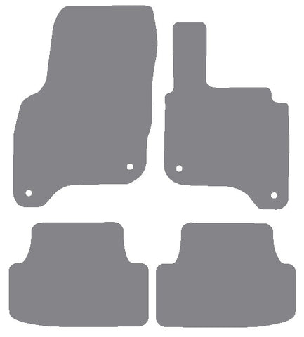 VW E-Golf 2015 onwards Grey Premium Carpet Tailored Car Mats NV HITECH