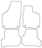 VW Golf Mk5 (Round Stud Fixings) 2007-2008 Tailored VS Rubber Car Mats