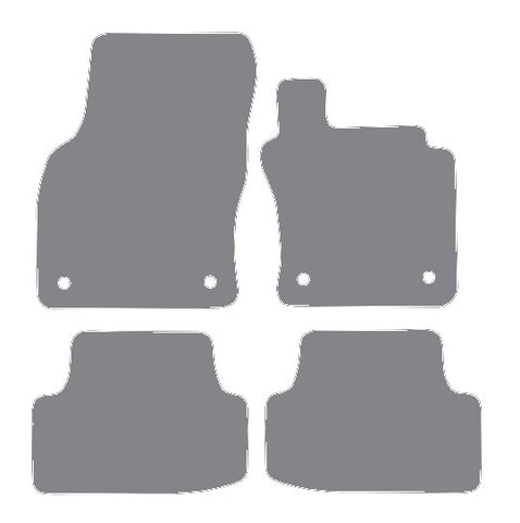 VW T-Roc 2017 onwards Grey Premium Carpet Tailored Car Mats NV HITECH