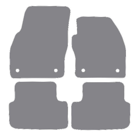 VW Polo 6 2018 onwards Grey Premium Carpet Tailored Car Mats NV HITECH