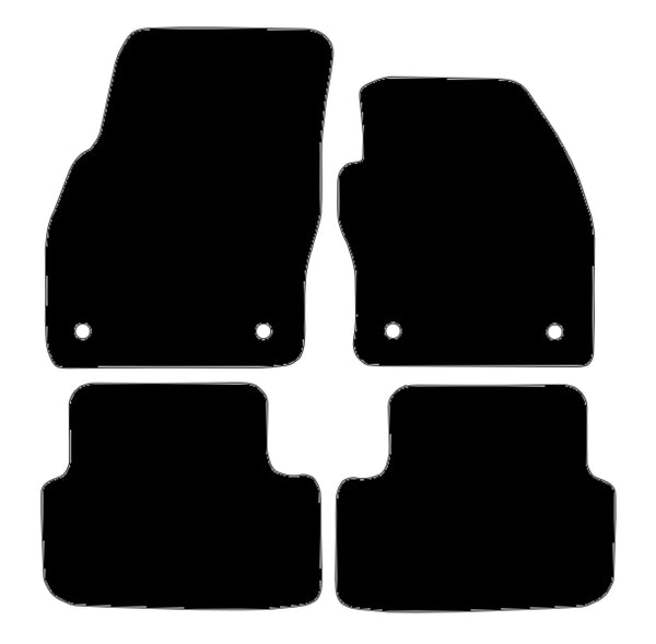 VW Polo 6 2018 onwards Black Luxury Velour Tailored Car Mats NV HITECH