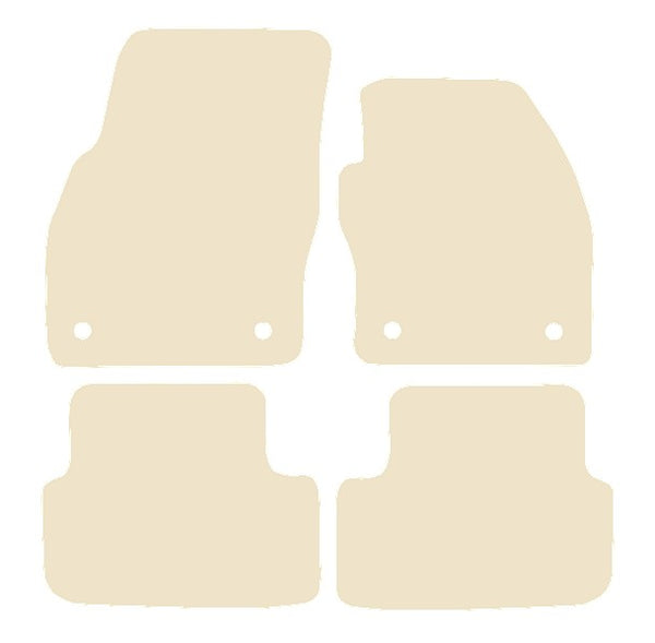 VW Polo 6 2018 onwards Beige Luxury Velour Tailored Car Mats NV HITECH