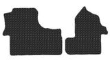VW Crafter (2 Piece) 2006-2016 Chequered Rubber Tailored Van Mats HITECH
