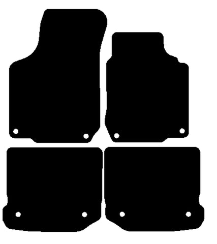 VW Bora  + V5 1999-2004 Black Tailored Carpet Car Mats NV HITECH